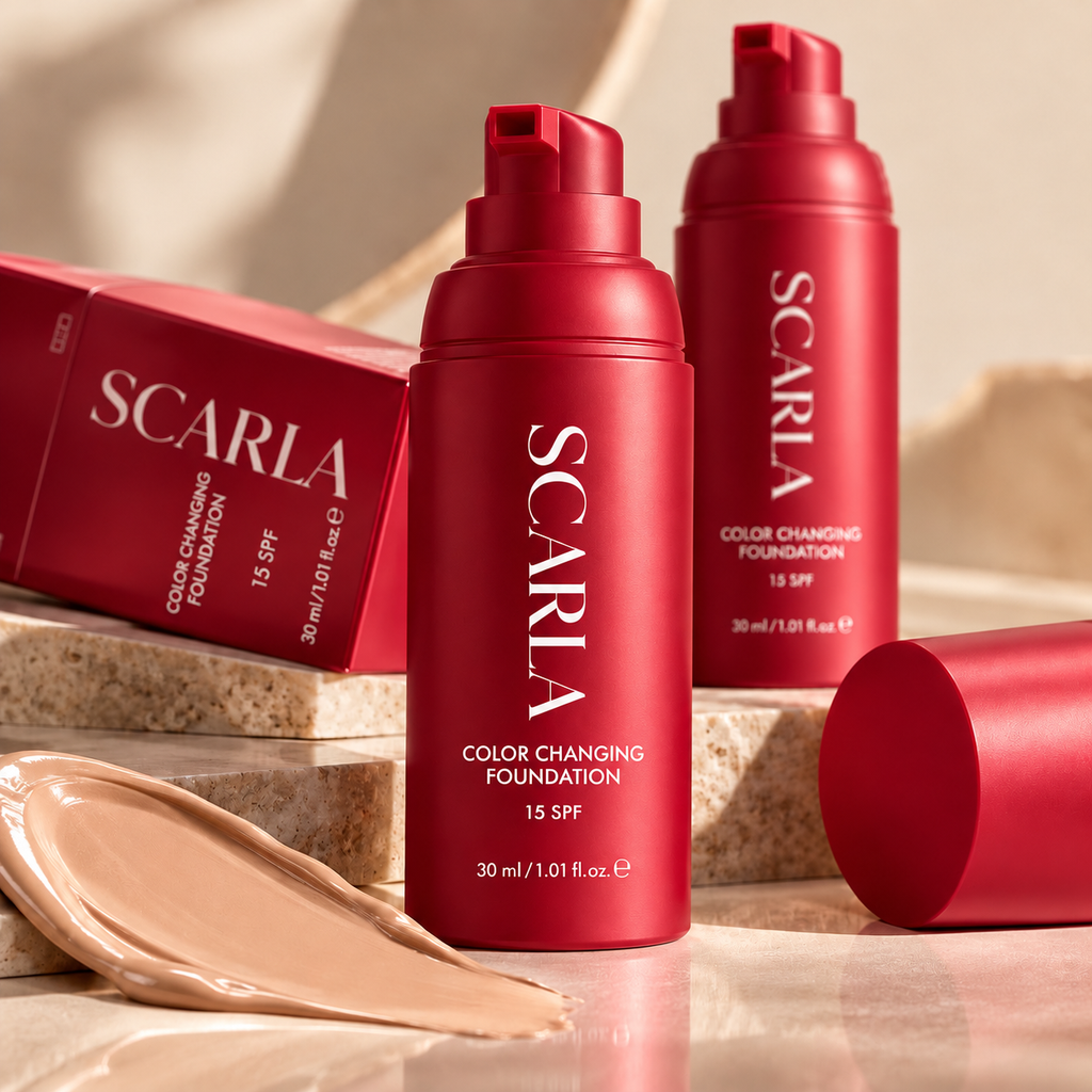 SCARLA – Fond de teint adaptatif SPF 15